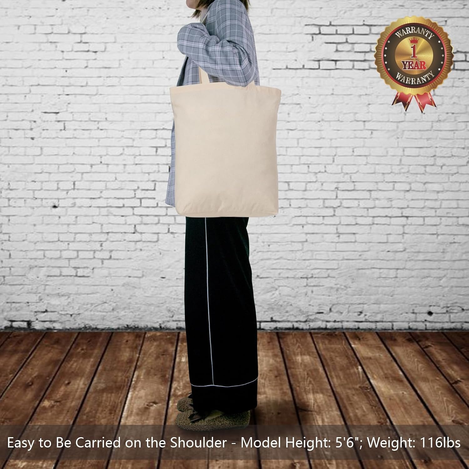 12-Pack Cotton Gusset Totes