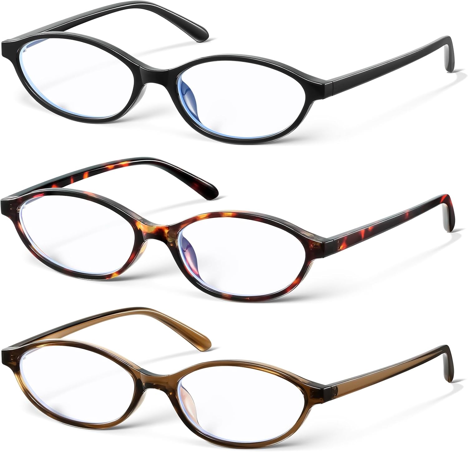 3 Pack Classic Oval Blue Light Glasses 3 Pack Classic Oval Blue Light Glasses