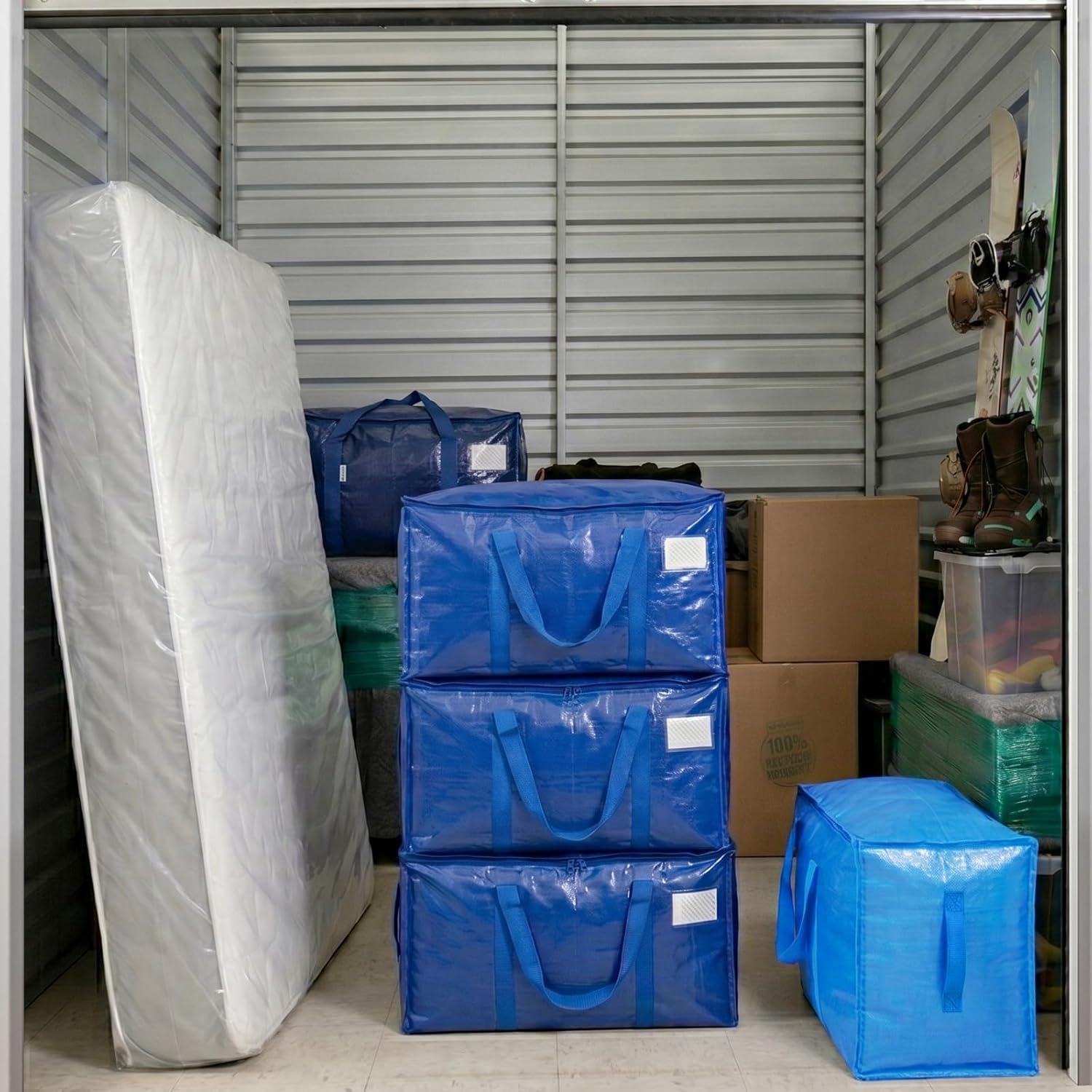 6-Pack Blue Moving Storage Bags