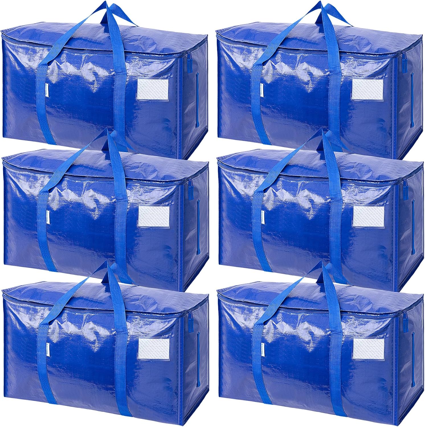 6-Pack Blue Moving Storage Bags