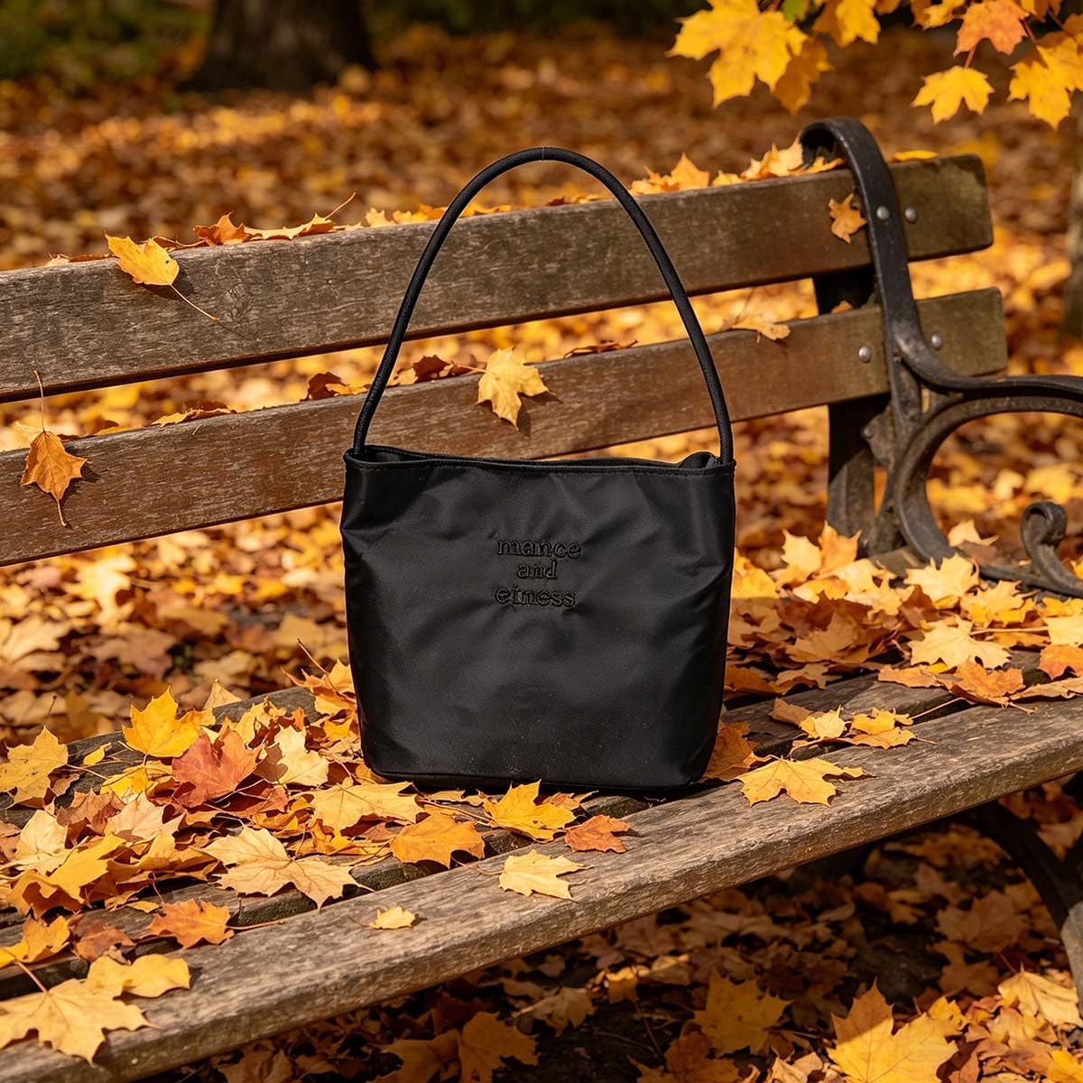 Black Everyday Shoulder Tote Bag