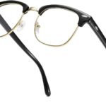 Black and Gold Browline Frames