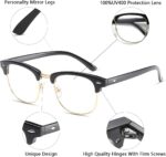 Black and Gold Browline Frames