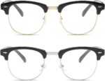 Black and Gold Browline Frames