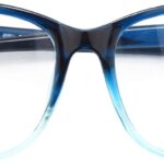 Blue Gradient Cat Eye Clear Frames