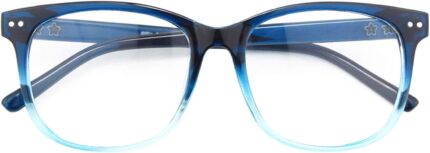 Blue Gradient Cat Eye Clear Frames