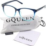 Blue Gradient Cat Eye Clear Frames