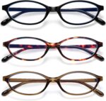 3 Pack Classic Oval Blue Light Glasses