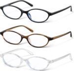 3 Pack Classic Oval Blue Light Glasses
