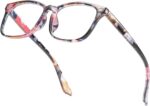 Floral Square Clear Lens Frames