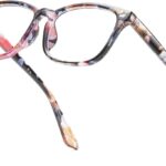 Floral Square Clear Lens Frames