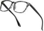Floral Square Clear Lens Frames
