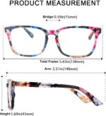 Floral Square Clear Lens Frames