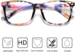 Floral Square Clear Lens Frames