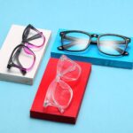 Floral Square Clear Lens Frames