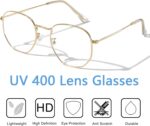 Geometric Gold Blue Light Glasses