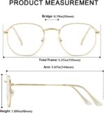 Geometric Gold Blue Light Glasses