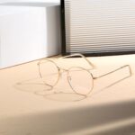 Geometric Gold Blue Light Glasses