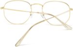Geometric Gold Blue Light Glasses