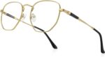 Textured Gold Geometric Reading Glasses