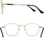 Textured Gold Geometric Reading Glasses