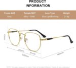 Textured Gold Geometric Reading Glasses