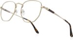 Textured Gold Geometric Reading Glasses