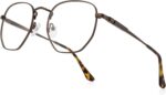 Textured Gold Geometric Reading Glasses