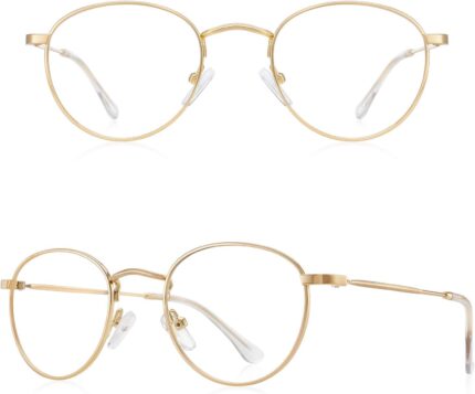 Gold Round Metal Reading Glasses