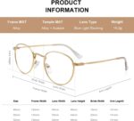 Gold Round Metal Reading Glasses