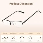 3 Pack Gunmetal Half-Rim Readers