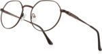 Hexagonal Gold Metal Reading Glasses
