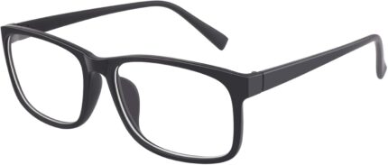 Matte Black Square Clear Lens Frames