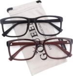 Matte Black Square Clear Lens Frames