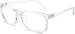 Matte Black Square Clear Lens Frames