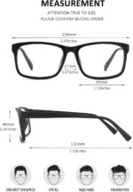 Matte Black Square Clear Lens Frames