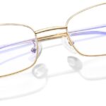 Gold Rectangle Blue Light Glasses