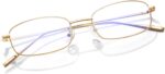 Gold Rectangle Blue Light Glasses