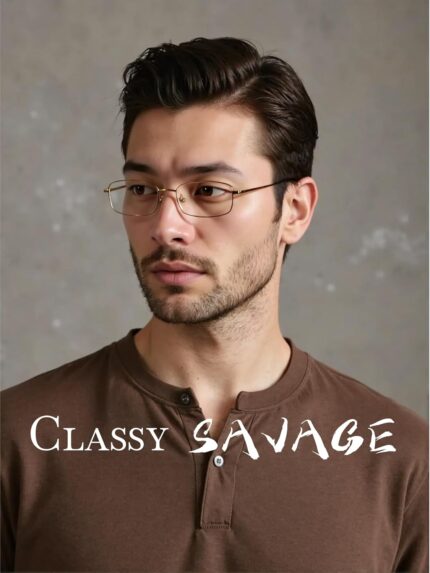 Gold Rectangle Blue Light Glasses