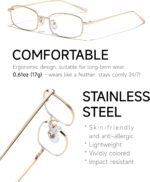 Gold Rectangle Blue Light Glasses