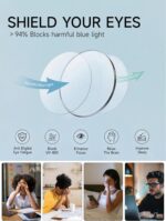 Gold Rectangle Blue Light Glasses