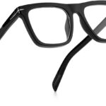 Black Square Blue Light Glasses