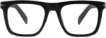 Black Square Blue Light Glasses
