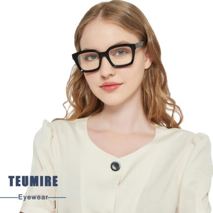 2 Pack Oversized Square Clear Frames