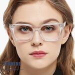 2 Pack Oversized Square Clear Frames