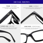 2 Pack Oversized Square Clear Frames