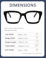 2 Pack Oversized Square Clear Frames