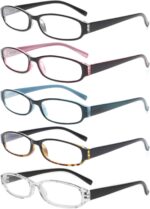 5 Pack Rectangular Reading Glasses