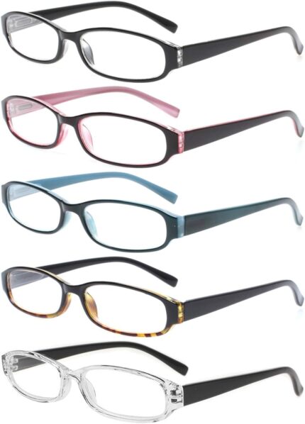 5 Pack Rectangular Reading Glasses