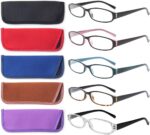 5 Pack Rectangular Reading Glasses